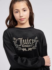 Negro - Juicy Couture Girls Crew Neck Sweatshirt - Imagen 4 de 7