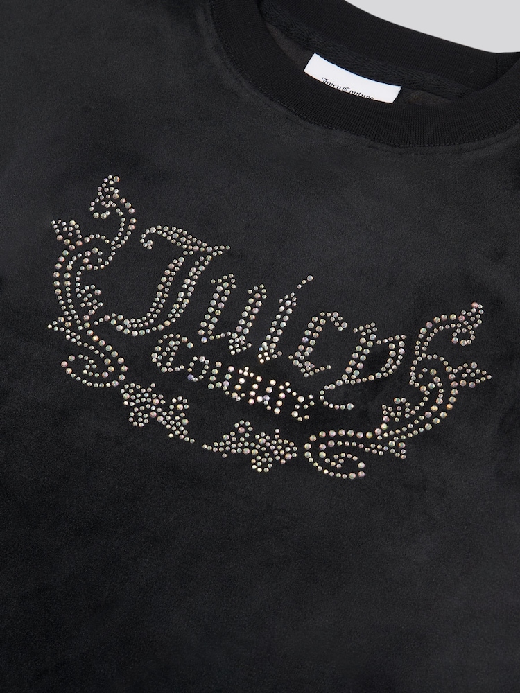 Negro - Juicy Couture Girls Crew Neck Sweatshirt - Imagen 7 de 7