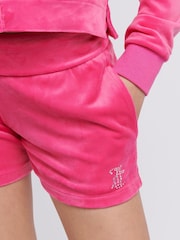 Juicy Couture Pink Girls Fold Over Waist Shorts - Image 4 of 7