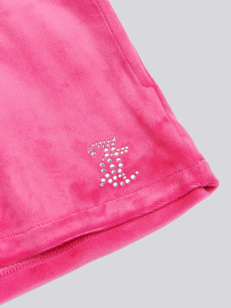 Juicy Couture Pink Girls Fold Over Waist Shorts - Image 7 of 7