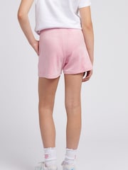 Juicy Couture Pink Girls Tonal Embroidered Velour Shorts - Image 2 of 7