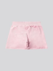 Juicy Couture Pink Girls Tonal Embroidered Velour Shorts - Image 6 of 7
