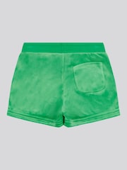Juicy Couture Green Girls Velour Fold Up Shorts - Image 6 of 7