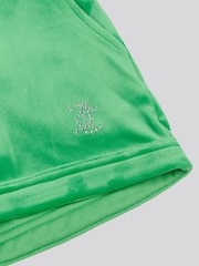 Juicy Couture Green Girls Velour Fold Up Shorts - Image 7 of 7