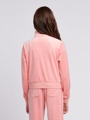 Juicy Couture Pink Girls Velour Zip-Thru Jacket - Image 3 of 8