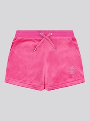 وردي - شورت مخملي بثنية للبنات من Juicy Couture - صورة 5 من 7