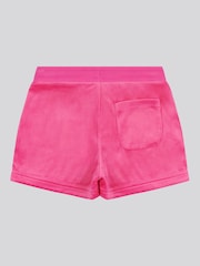 وردي - شورت مخملي بثنية للبنات من Juicy Couture - صورة 6 من 7