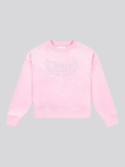 Juicy Couture Pink Girls Crew Neck Sweatshirt - Image 6 of 8