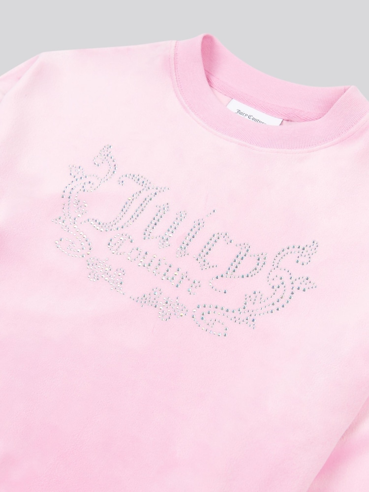Juicy Couture Pink Girls Crew Neck Sweatshirt - Image 8 of 8