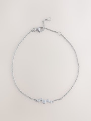 Sterling Silver CZ Stone Cluster Bracelet - Image 1 of 2