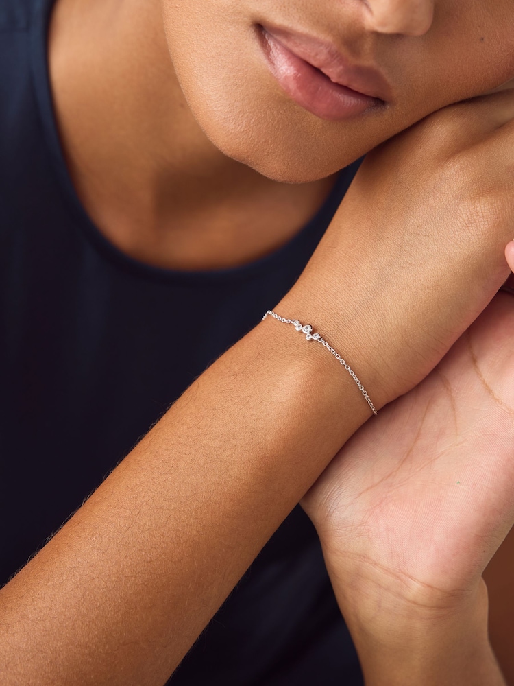 Pravo srebro - CZ Stone Cluster Bracelet - Slika 5 iz 5