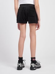 Juicy Couture Black Girls Velour Fold Up Shorts - Image 3 of 7