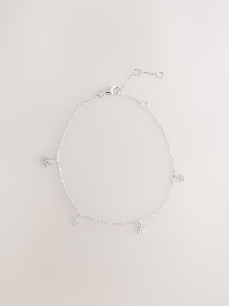 Sterling Silver Dainty Star Bracelet - Image 1 of 3