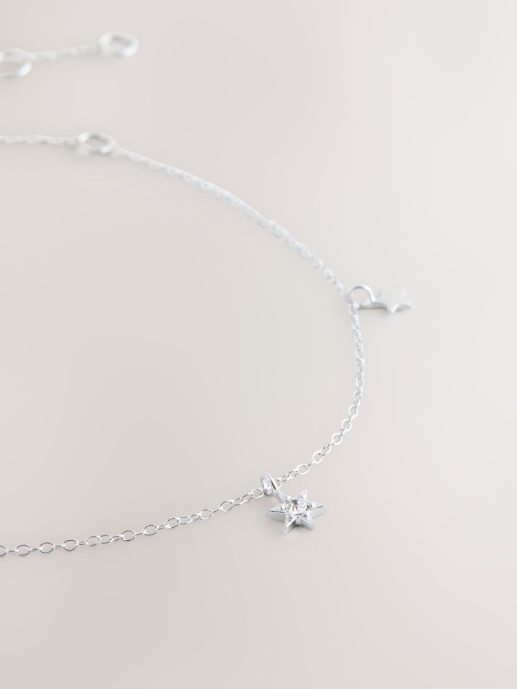 Sterling Silver Dainty Star Bracelet - Image 2 of 3