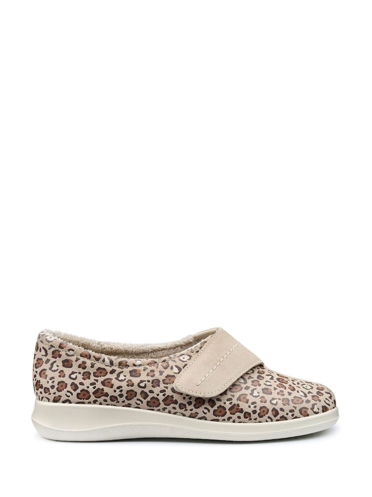Hotter Natural Regular Fit Wrap Touch Fastening Slippers - Image 1 of 1