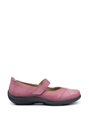 Hotter Pink Wide Fit Hope Touch-Fastening Pink Shoes - Image 3 of 5