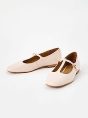 Oliver Bonas Cream Mary Jane Ecru Cream Patent Leather Shoes - Image 4 of 8