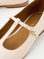 Oliver Bonas Cream Mary Jane Ecru Cream Patent Leather Shoes - Image 6 of 8