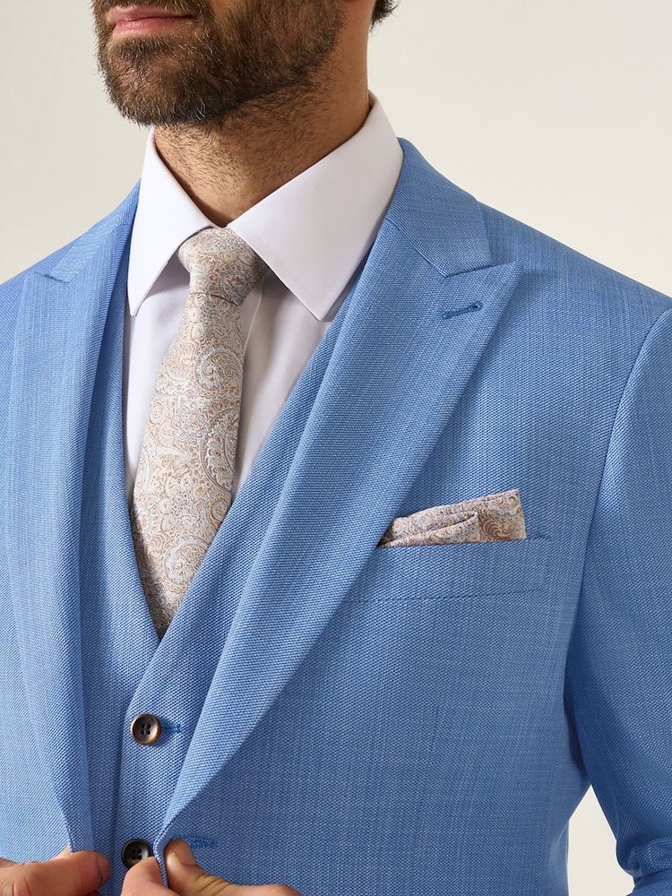 Skopes Blue Slim Fit Redding Suit Jacket - Image 3 of 5