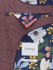 Skopes Red Slim Fit Jodrell Tweed Effect Suit Jacket - Image 4 of 4