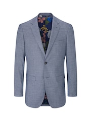 Skopes Blue Slim Fit Jodrell Tweed Effect Suit Jacket - Image 1 of 1