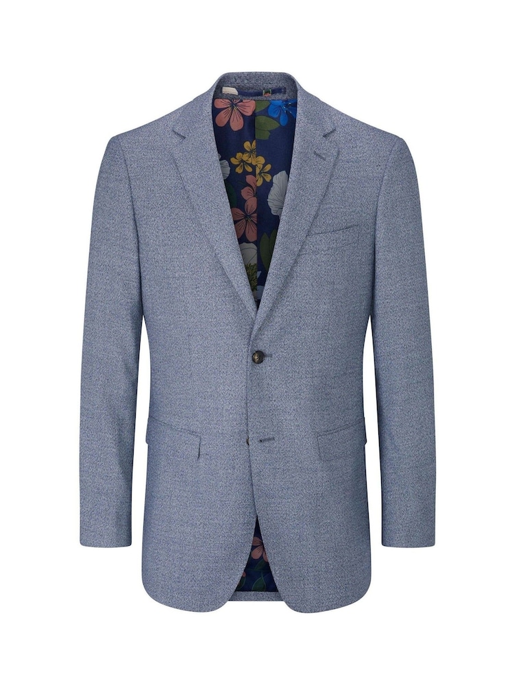 Skopes Blue Slim Fit Jodrell Tweed Effect Suit Jacket - Image 1 of 1