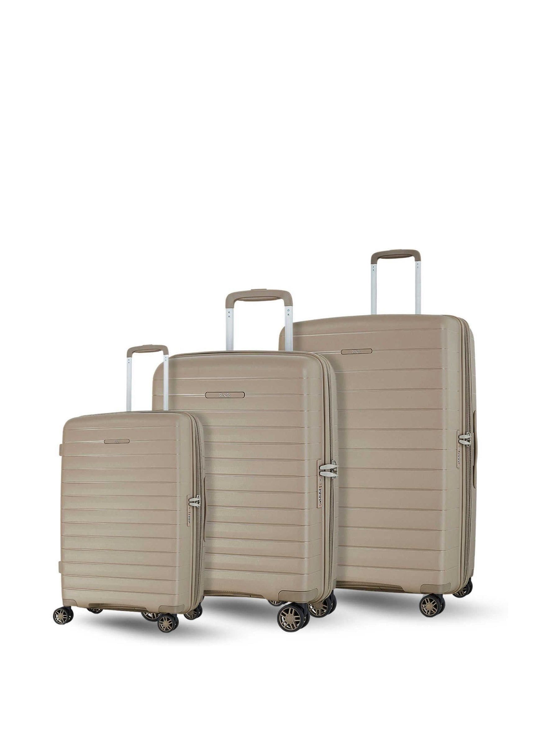 George Champagne Rock Palma 3Pc Suitcase Set - Image 5
