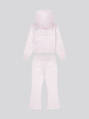 Juicy Couture Purple Girls Diamante Zip-Thru Hoodie & Bootcut Joggers Set - Image 2 of 6