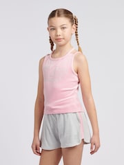 Juicy Couture Pink Girls Velour Strappy Top & Shorts Set - Image 1 of 10