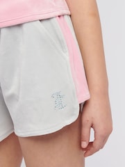 Juicy Couture Pink Girls Velour Strappy Top & Shorts Set - Image 4 of 10