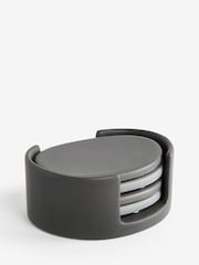 Scandi Keramikuntersetzer mit Pebble-Muster im Halter - Bild 1 von 1