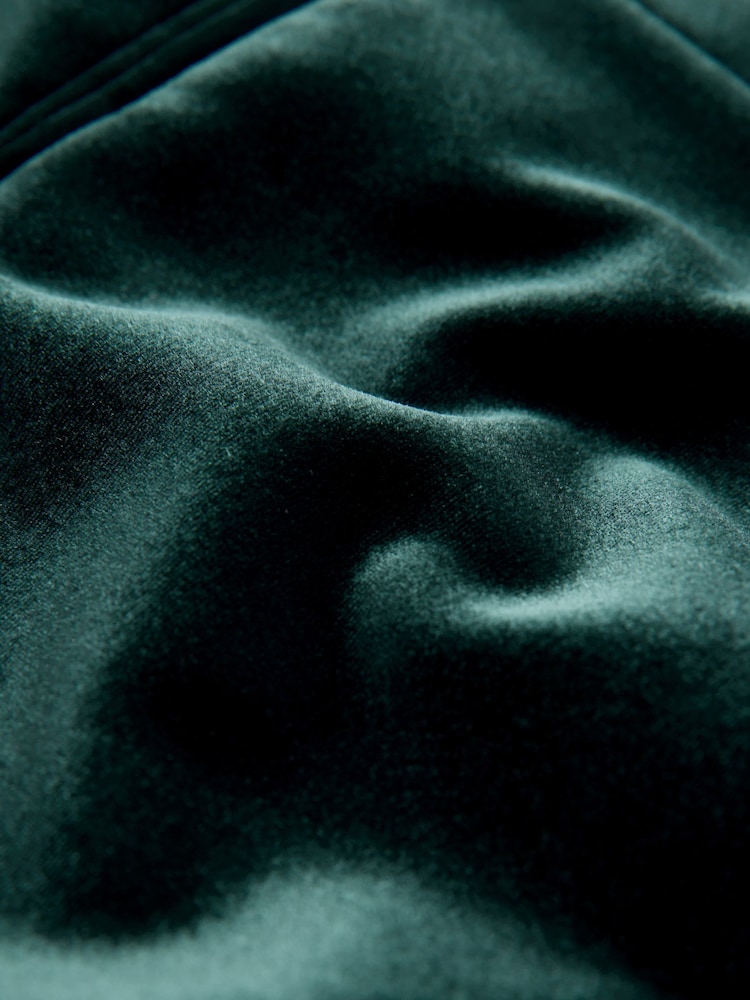 Green Regular Fit Snake Embroidered Velvet Blazer - Image 2 of 5