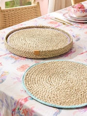 Set of 4 Colour Edge Placemats in Holder - Imagen 2 de 4
