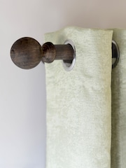 Laura Ashley Dark Chestnut Brown Mitchell Eyelet Pole Set 28mm - Image 1 of 6