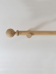 Laura Ashley Washed Oak Natural Mitchell Eyelet Pole Set 28mm - Image 4 of 6