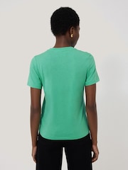Jigsaw Green Crew Neck 100% Cotton T-Shirt - Image 3 of 5
