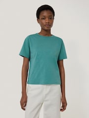Jigsaw Blue Heavy Cotton T-Shirt - Image 1 of 4