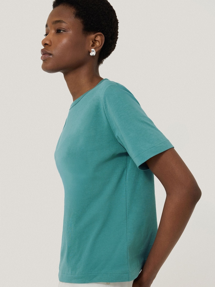 Jigsaw Blue Heavy Cotton T-Shirt - Image 2 of 4