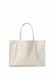 Jigsaw Cream Large Patent Tote Bag - Image 1 of 2