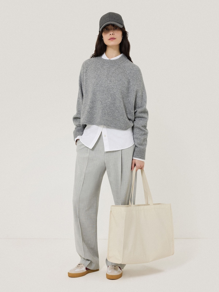 Jigsaw Cream Large Patent Tote Bag - Image 2 of 2 Jigsaw Cream Large Patent Tote Bag - Image 2 of 2