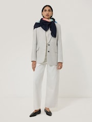 Jigsaw Blue Dreamy Floral Print Silk Shawl - Image 3 of 3