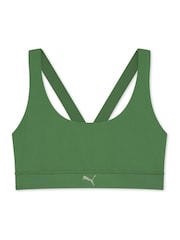Puma Green Womens TRAIN Mid-Impact Bra - Image 1 of 2