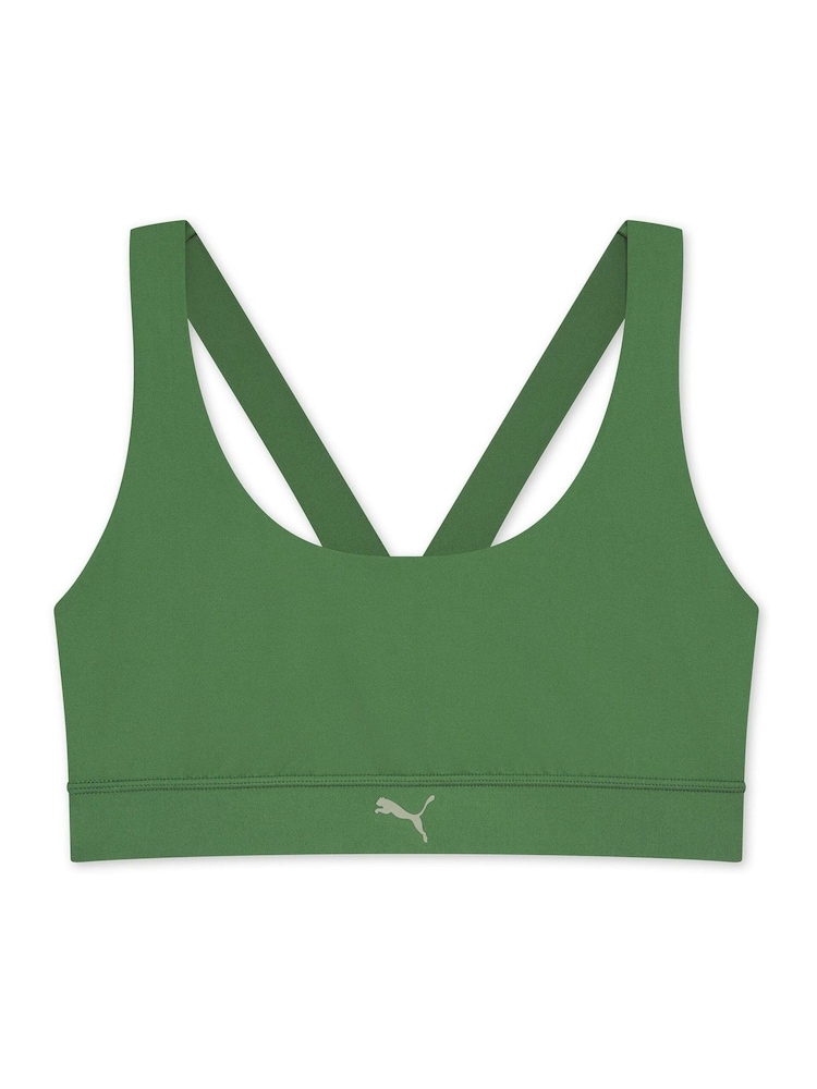 Puma Green Womens TRAIN Mid-Impact Bra - Image 1 of 2