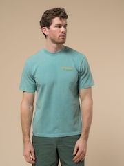 Penfield Blue Mens Whale Scene Back Graphic Print 100% Cotton T-Shirt - Image 1 of 6