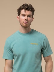 Penfield Blue Mens Whale Scene Back Graphic Print 100% Cotton T-Shirt - Image 4 of 6