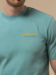Penfield Blue Mens Whale Scene Back Graphic Print 100% Cotton T-Shirt - Image 5 of 6