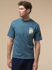 Синий - Penfield Mens Block Landscape Graphic T-Shirt - Image 1 of 6