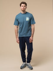 Синий - Penfield Mens Block Landscape Graphic T-Shirt - Image 3 of 6