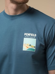 Синий - Penfield Mens Block Landscape Graphic T-Shirt - Image 5 of 6