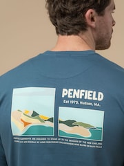 Синий - Penfield Mens Block Landscape Graphic T-Shirt - Image 6 of 6